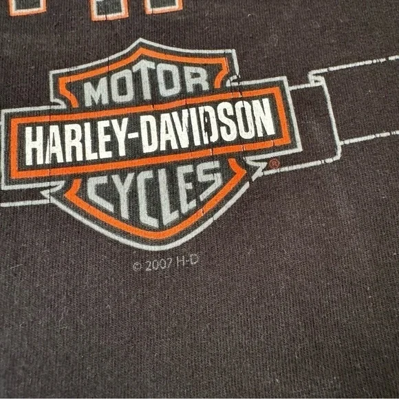 Harley Davidson y2k single stitch San Diego tank top men’s XL black orange - Picture 6 of 7